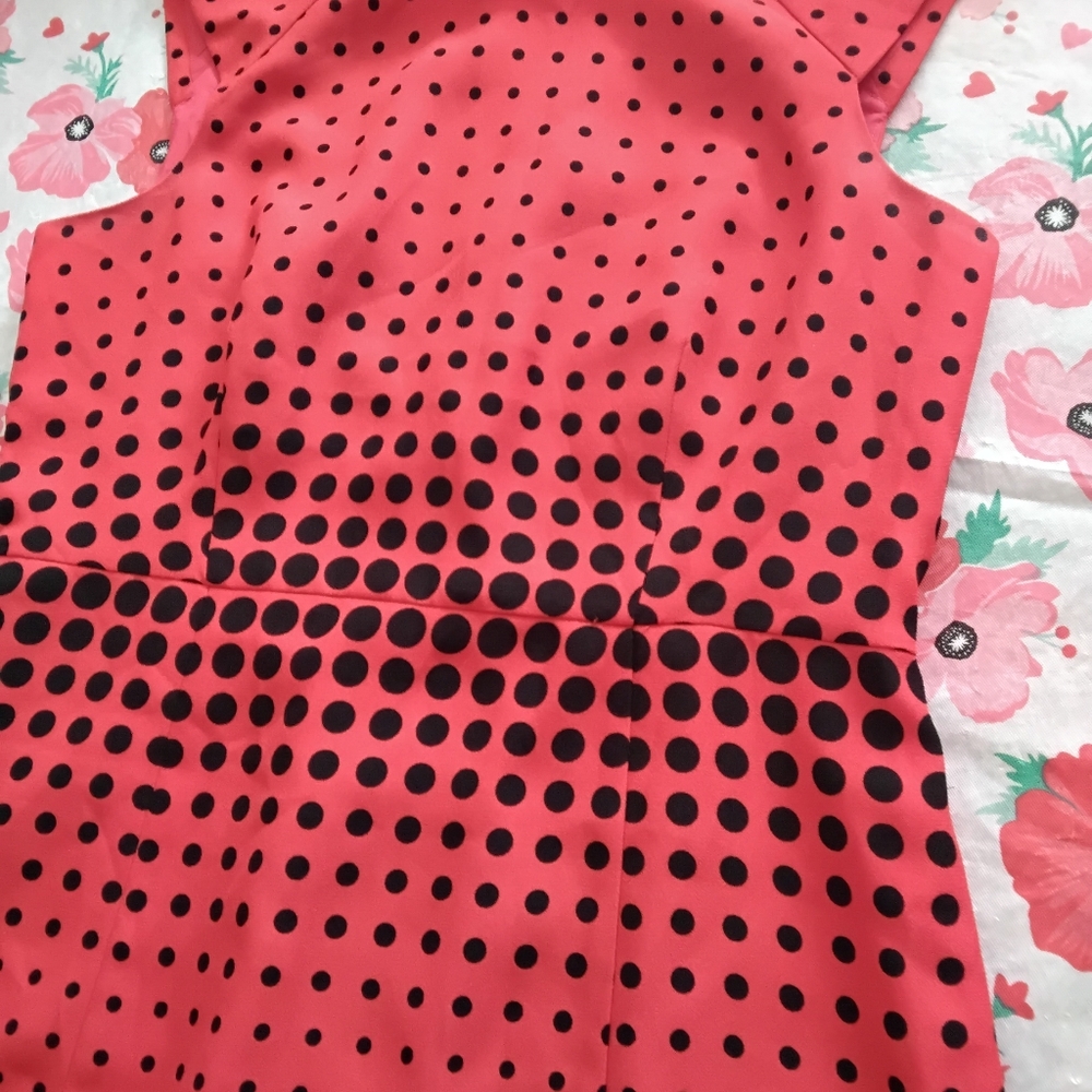 J.Crew red & black sleeveless knee length dress Women's size 8 excellent nearly
